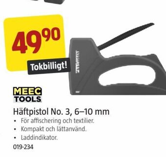 Jula MEEC TOOLS Häftpistol No. 3, 6-10 mm erbjuda