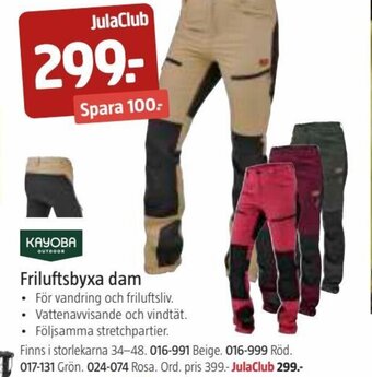 Jula Friluftsbyxa dam erbjuda