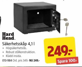 Jula Hard Head Säkerhetsskåp 4,1L erbjuda