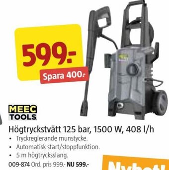 Jula Högtryckstvätt 125 bar, 1500 W, 408 l/h erbjuda