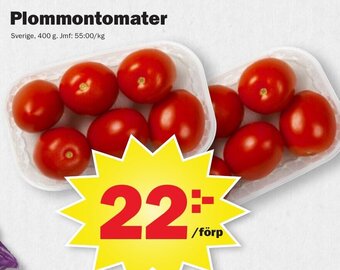 Pekås Plommontomater erbjuda