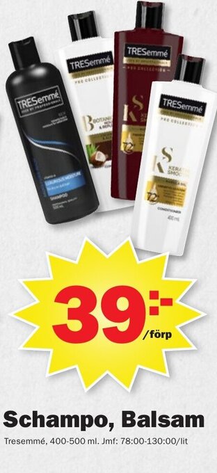 Pekås Schampo, Balsam erbjuda