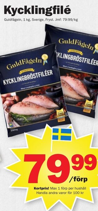 Pekås Kycklingfilé erbjuda