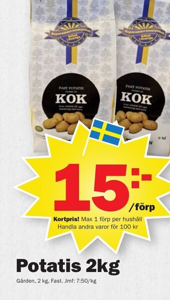 Pekås Potatis 2kg erbjuda