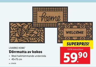Lidl Dörrmatta av kokos erbjuda