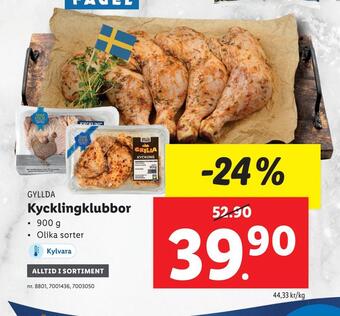 Lidl Kycklingklubbor erbjuda