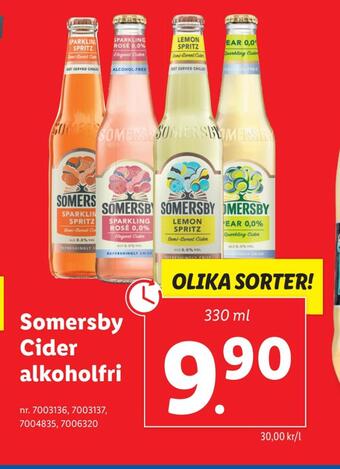 Lidl Somersby cider alkoholfri erbjuda