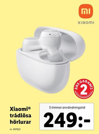 Lidl Xiaomi® trådlösa cykelshorts hörlurar erbjuda