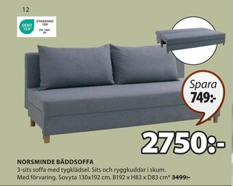JYSK Norsminde bäddsoffa erbjuda