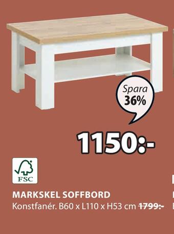 JYSK Markskel soffbord erbjuda