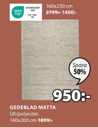 JYSK Gedeblad matta erbjuda