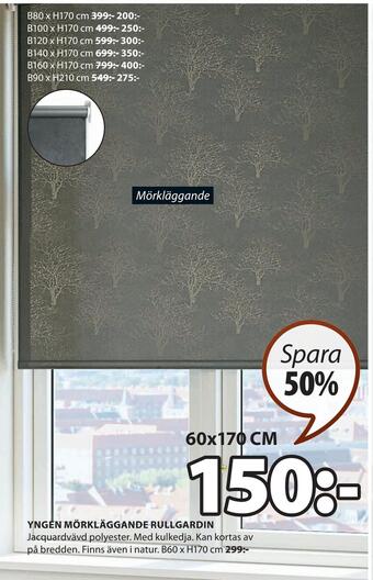 JYSK Yngen mörkläggande rullgardin erbjuda