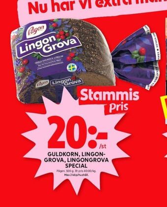 ICA Kvantum Lingongrova rågbröd erbjuda