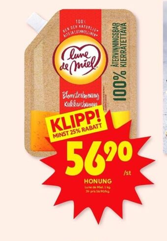 ICA Kvantum Lune de miel honung erbjuda