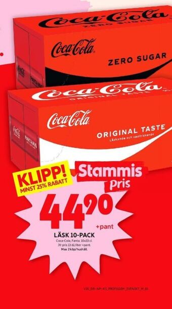 ICA Kvantum Coca cola läskedryck erbjuda