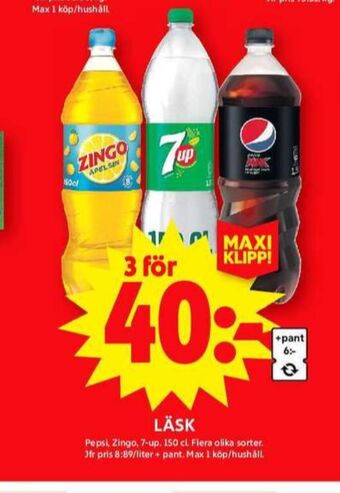 ICA Maxi 7-up läskedryck erbjuda