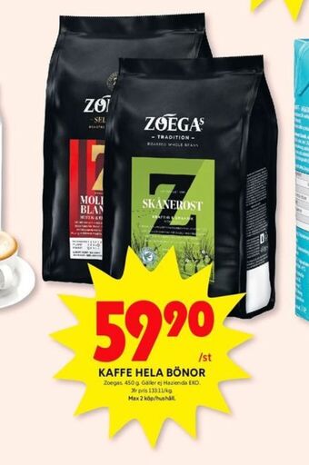 ICA Kvantum Mollbergs blanding kaffebönor erbjuda