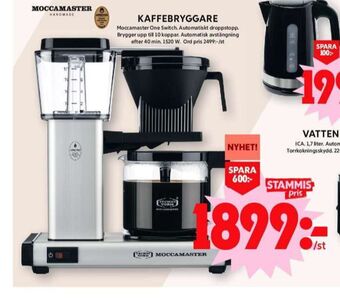 ICA Maxi Moccamaster kaffebryggare erbjuda