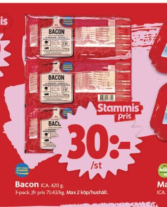 ICA Nära Ica baconskivor erbjuda