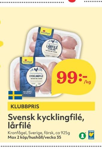 Hemköp Kronfågel kycklingfilé erbjuda