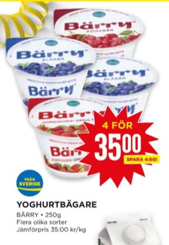 Willys Bärry yoghurt erbjuda