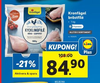 Lidl Kronfågel kycklingbröstfilé erbjuda