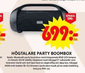 ICA Maxi Nedis högtalare erbjuda