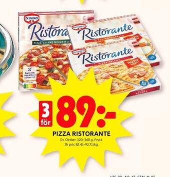 ICA Kvantum Ristorante pizza erbjuda