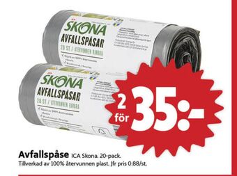 ICA Nära Skona avfallspåsar erbjuda
