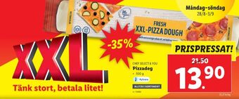 Lidl Chef select pizzadeg erbjuda