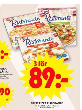 ICA Maxi Ristorante pizza erbjuda