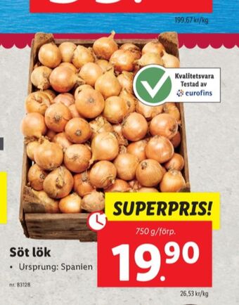 Lidl Nostja lök erbjuda
