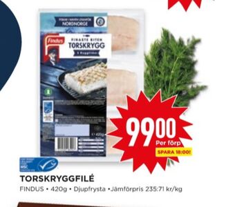 Willys Findus torskfilé erbjuda