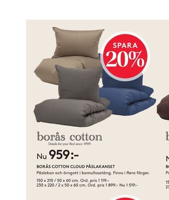 Seng Borås cotton bäddset erbjuda