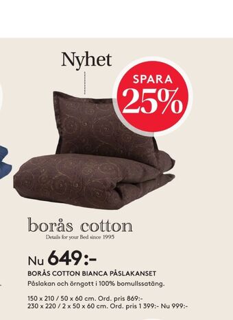 Seng Borås cotton bäddset erbjuda