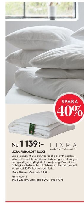Seng Lixra täcke erbjuda