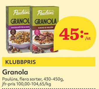 Hemköp Granola erbjuda