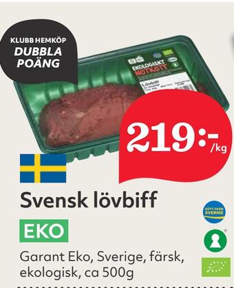 Hemköp Svensk lövbiff erbjuda
