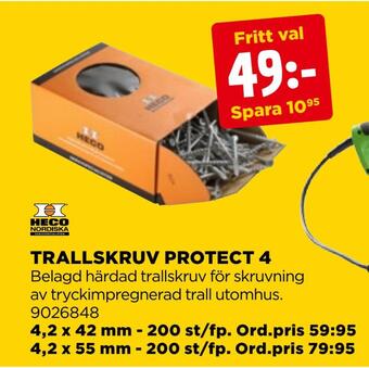 Jem&Fix Trallskruv protect 4 erbjuda