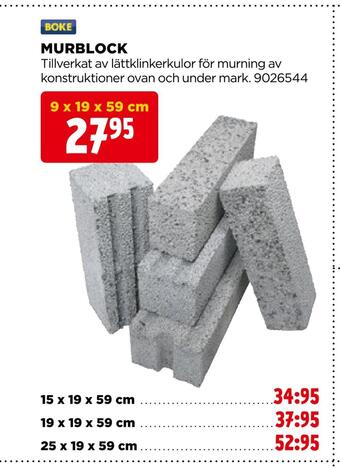 Jem&Fix Murblock erbjuda