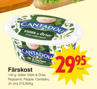 Matöppet Färskost erbjuda