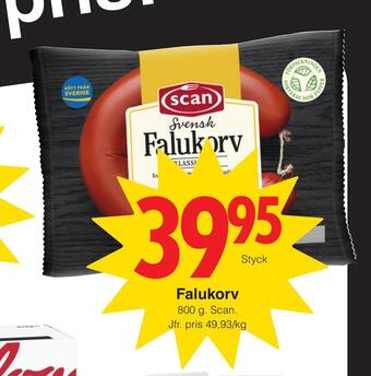 Matöppet Falukorv erbjuda