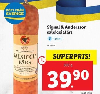 Lidl Signal & Andersson salcicciafärs erbjuda