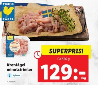 Lidl Kronfågel minutstrimlor erbjuda