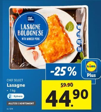 Lidl CHEF SELECT Lasagne erbjuda