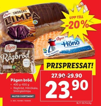 Lidl Pågen bröd erbjuda