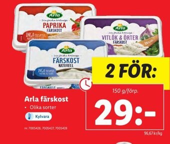 Lidl Arla färskost erbjuda