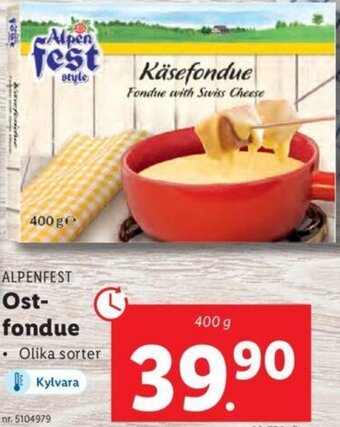 Lidl ALPENFEST Ost- fondue erbjuda