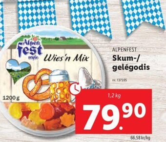 Lidl ALPENFEST Skum-/ gelégodis erbjuda