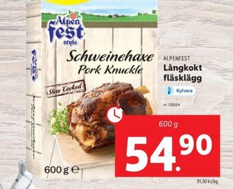 Lidl ALPENFEST Långkokt fläsklägg erbjuda